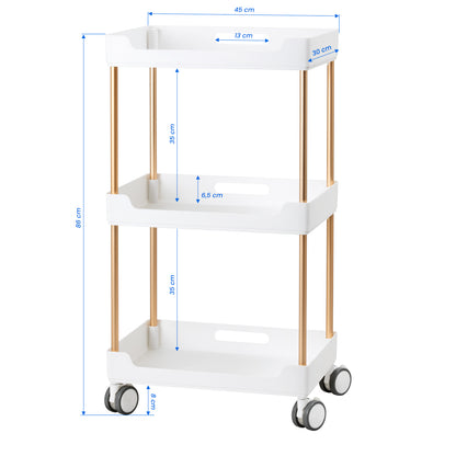 Cosmetic Helper 127 Rolltisch - Weiß