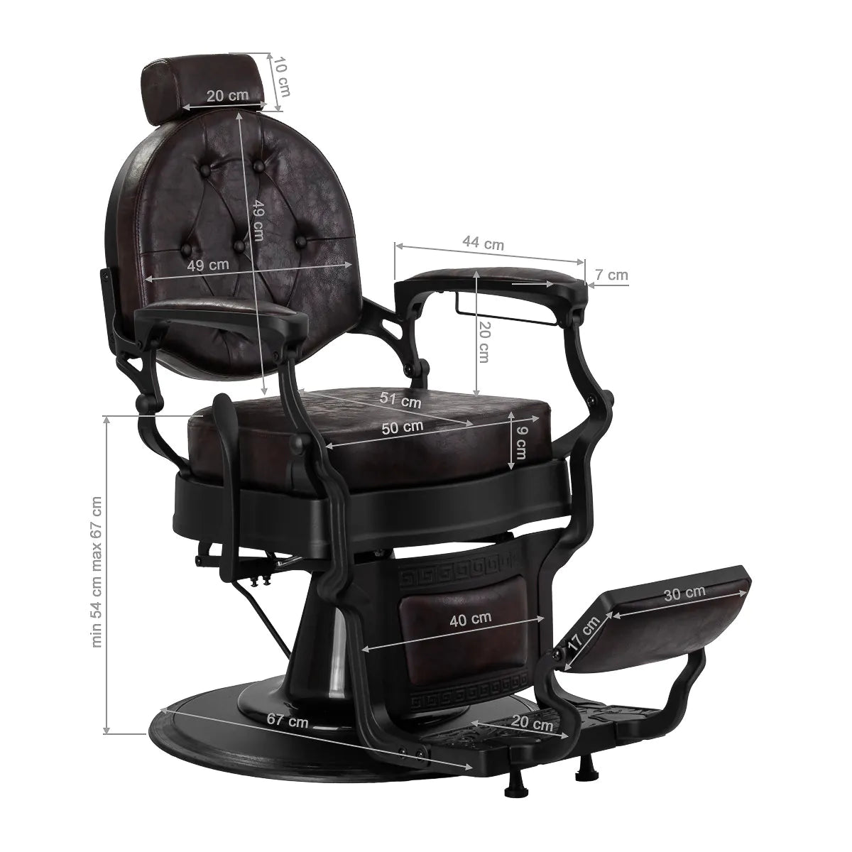 Gabbiano President barberstol – brun