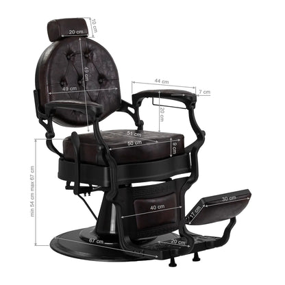 Gabbiano President barberstol – brun