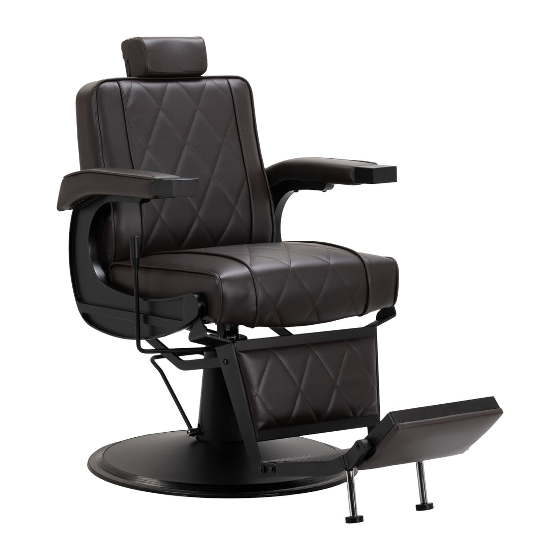 Hair System BM880 brun barberstol med sort stel