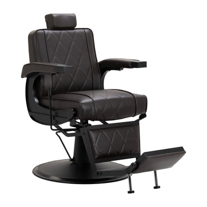 Hair System BM880 brun barberstol med sort stel