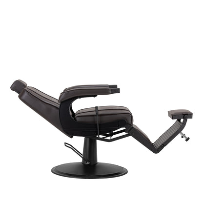 Hair System BM880 brun barberstol med sort stel