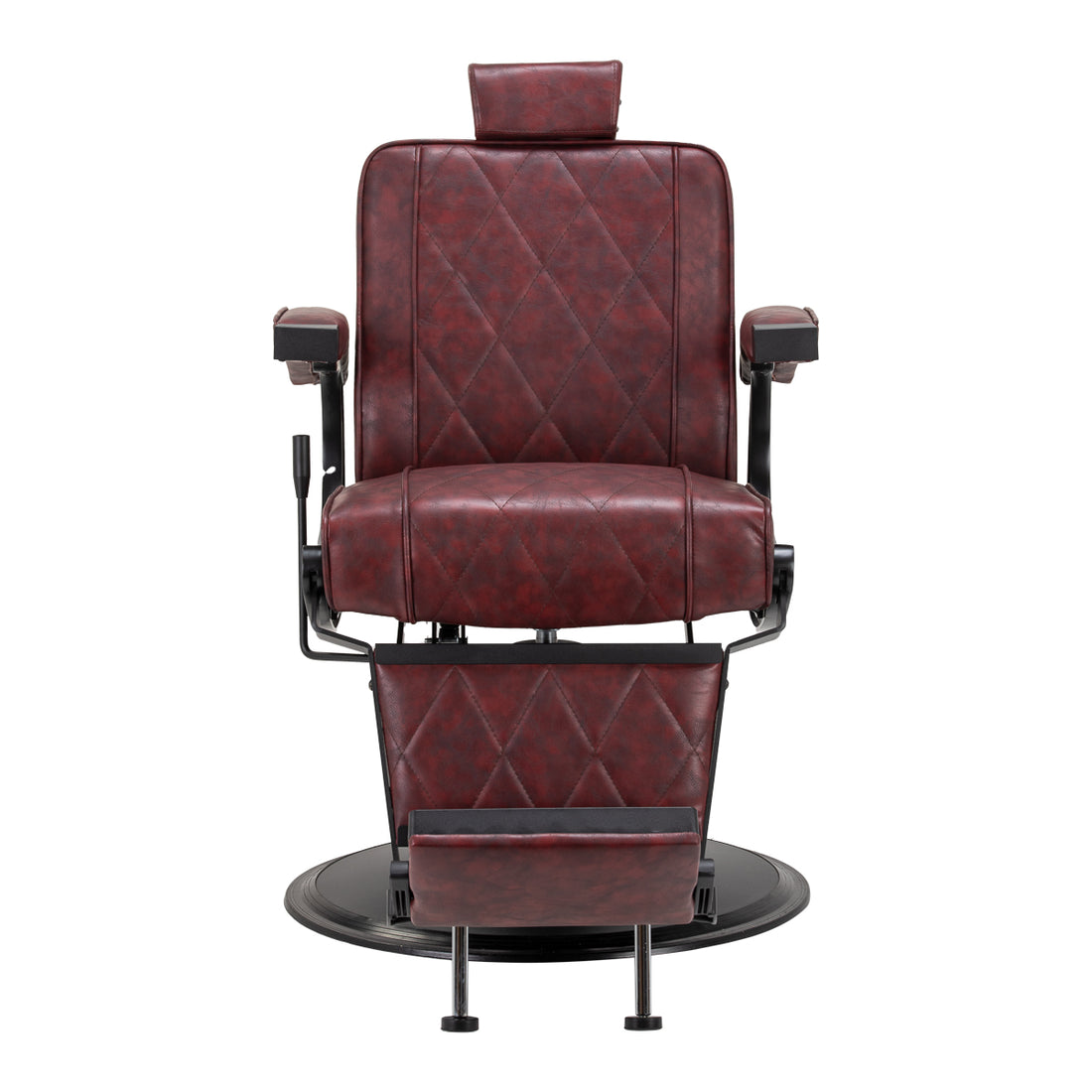Hair System BM880 auxrød barberstol med sort stel