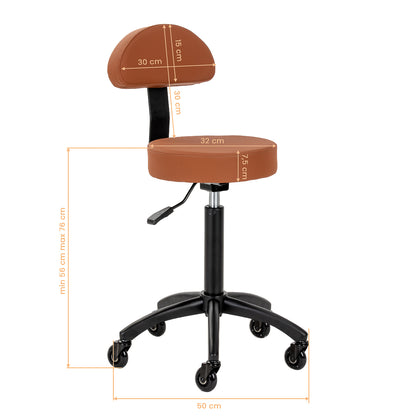 Gabbiano D026 brun frisørskammel