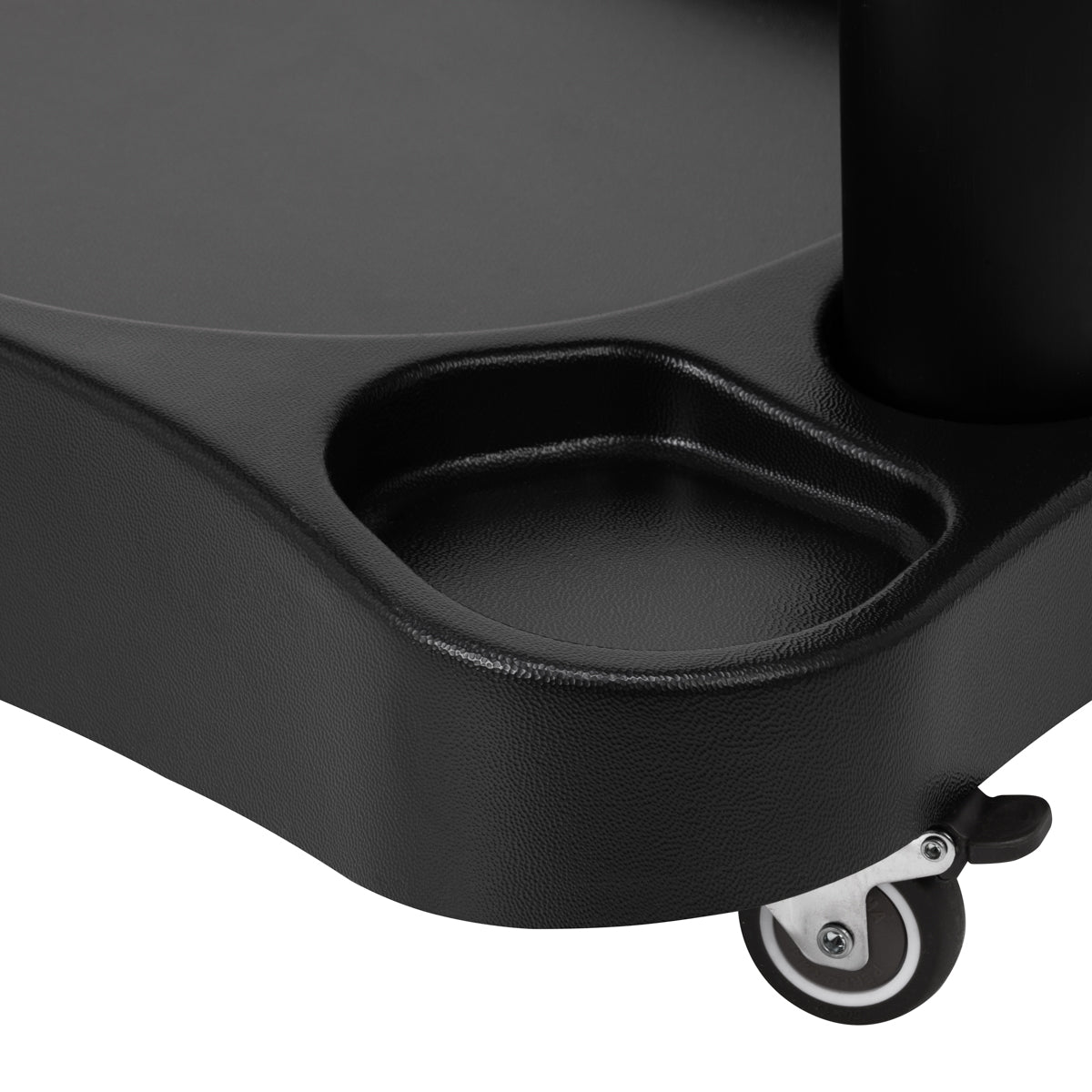 Pedicure bakke med massageapparat og sort vogn