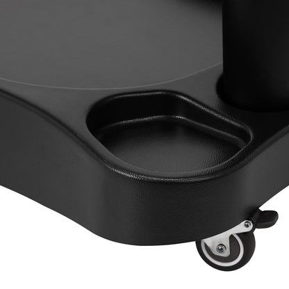 Pedicure bakke med massageapparat og sort vogn
