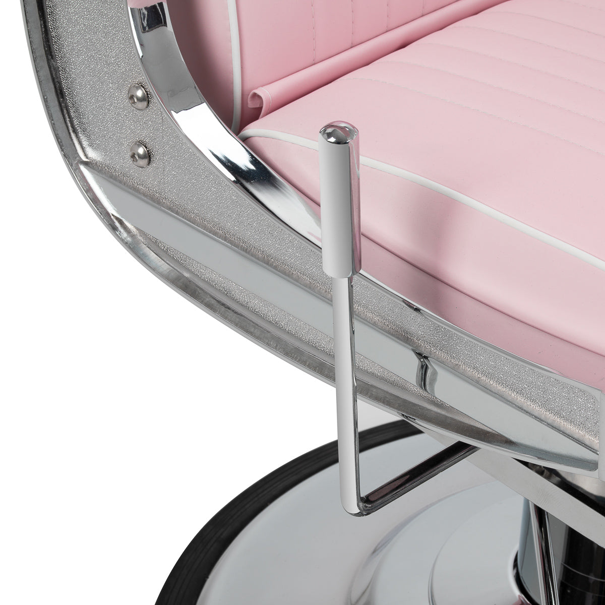 Gabbiano Visionerio barberstol med pink kromramme