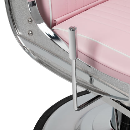 Gabbiano Visionerio barberstol med pink kromramme