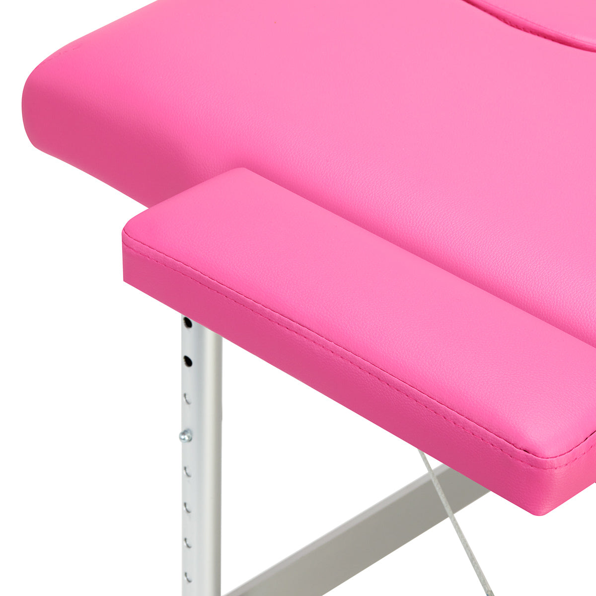 Sammenklappelig Massagebriks med Aluminiumsben – Højdejusterbar 58–80 cm | Rosa | Inkl. Taske &amp; Tilbehør