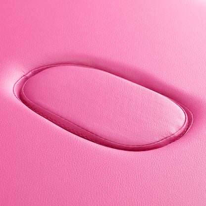 Sammenklappelig Massagebriks med Aluminiumsben – Højdejusterbar 58–80 cm | Rosa | Inkl. Taske &amp; Tilbehør