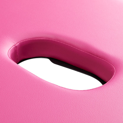 Sammenklappelig Massagebriks med Aluminiumsben – Højdejusterbar 58–80 cm | Rosa | Inkl. Taske &amp; Tilbehør