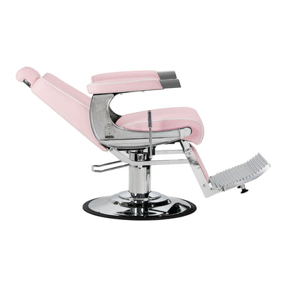Gabbiano Visionerio barberstol med pink kromramme