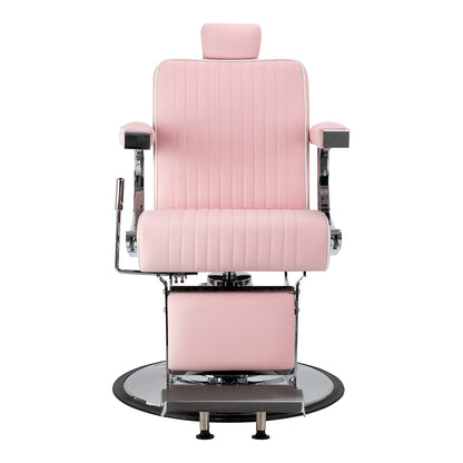 Gabbiano Visionerio barberstol med pink kromramme