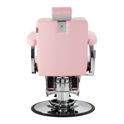 Gabbiano Visionerio barberstol med pink kromramme