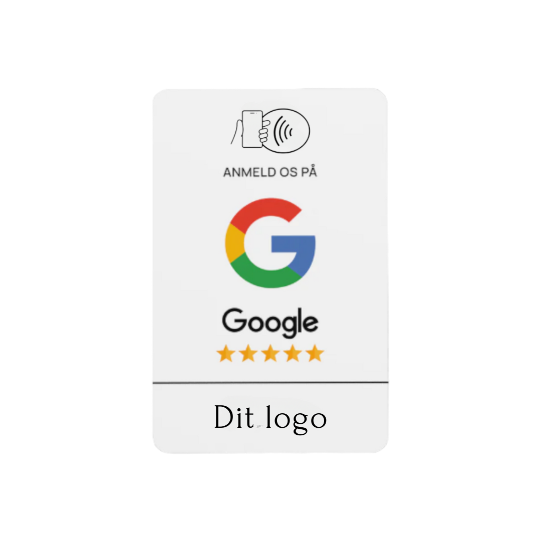 Anmeldelseskort Google - Egen Logo