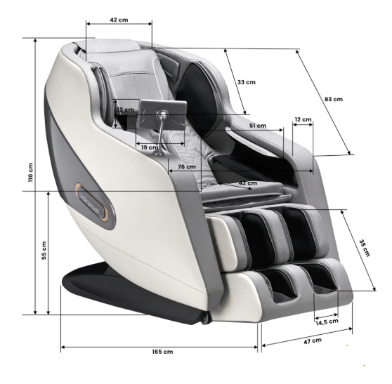Sakura Comfort Plus 806 massagestol grå