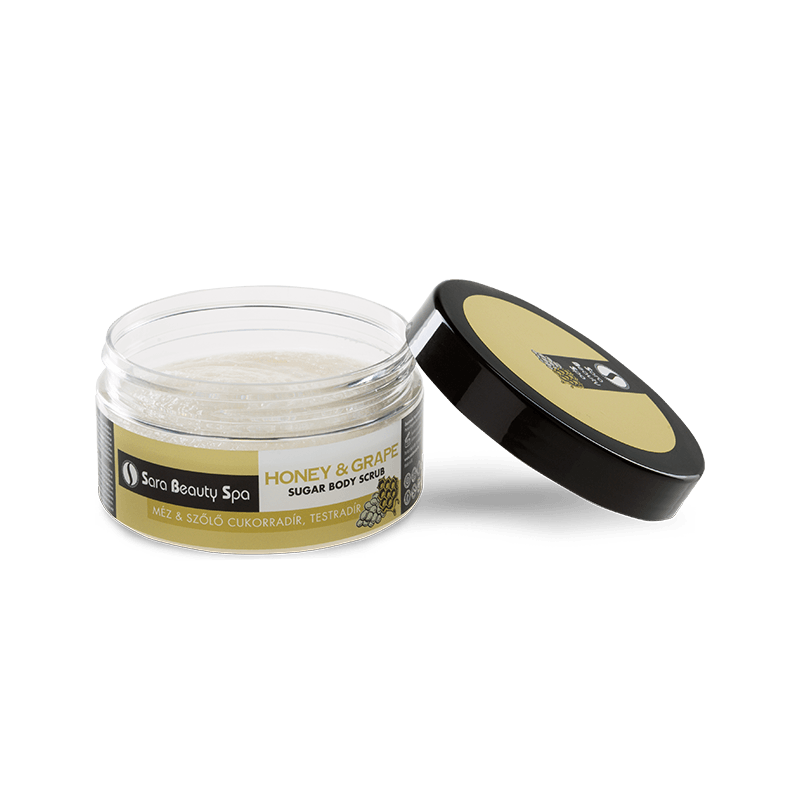 Honning &amp; Grape Salt Body Scrub - Naturlig Fugtgivende Pleje - Next Cosmeitcs