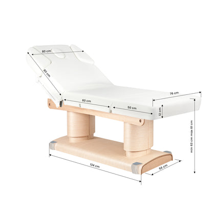 Spa-skønhedssofa Azzurro 838 med 4 motorer og opvarmet madras – ideel til luksusbehandlinger.