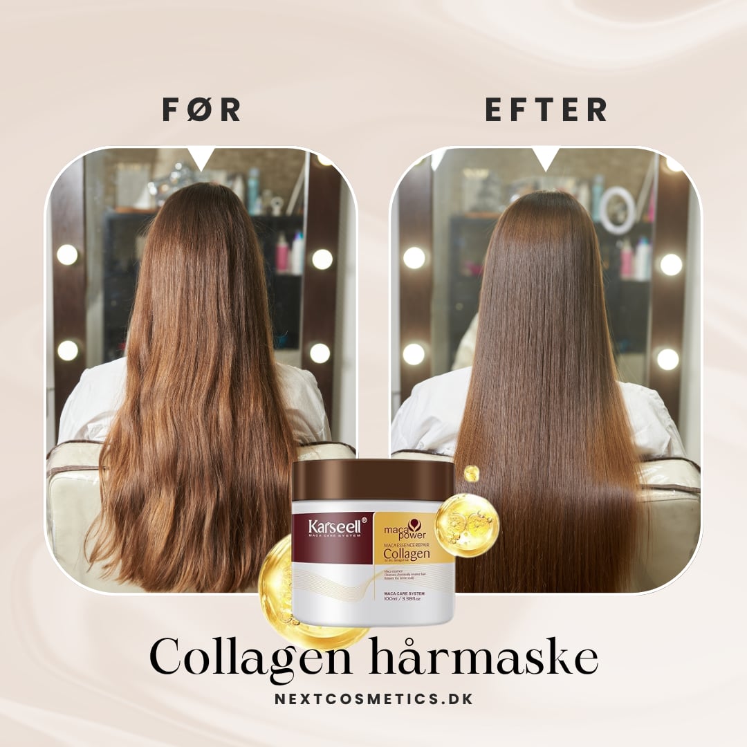 Karseell Collagen Hårmaske – styrkende og nærende pleje til glansfuldt hår.