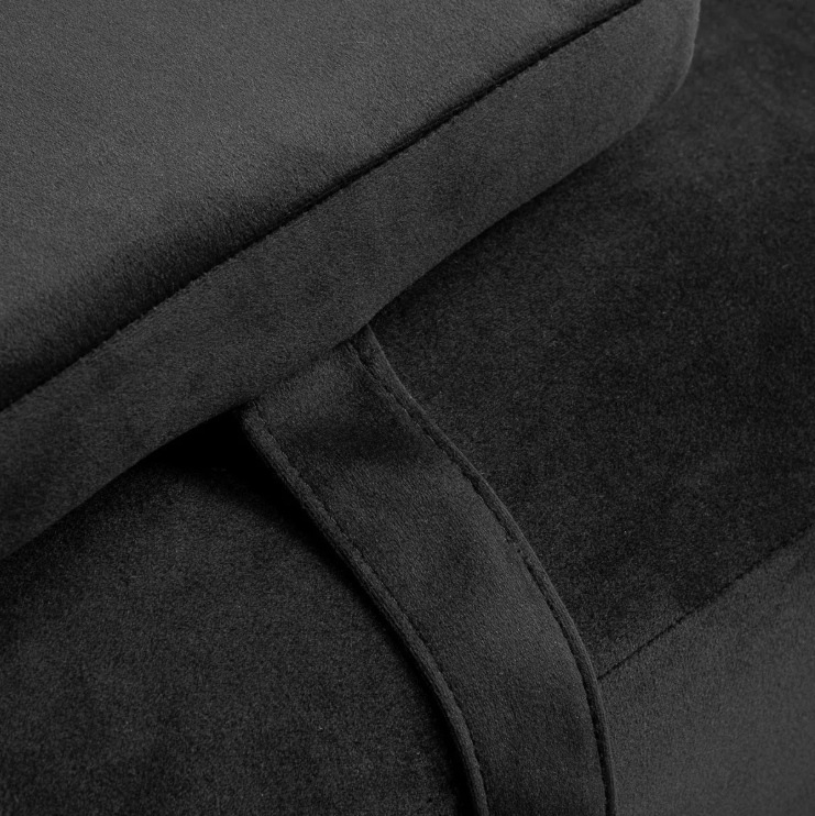Sillon Corona øjenvippebehandlingsbriks, sort fløjl med guldbase - Next Cosmeitcs