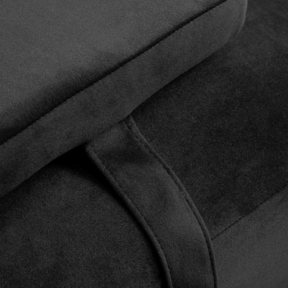 Sillon Corona øjenvippebehandlingsbriks, sort fløjl med guldbase - Next Cosmeitcs