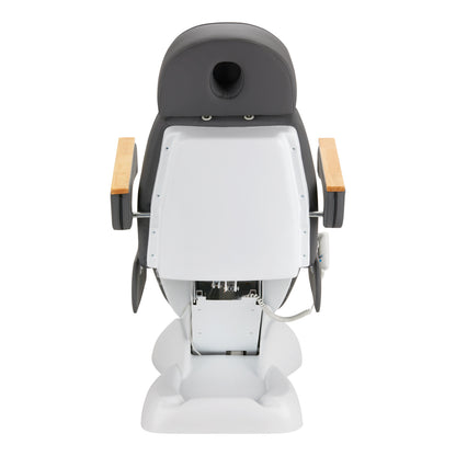 Sillon Lux kosmetikstol – elektrisk model i sort, ideel til behandlinger i professionelle klinikker.