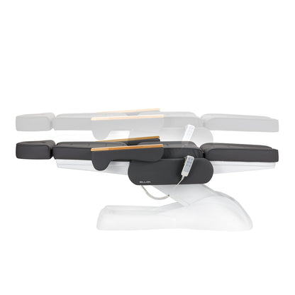 Sillon Lux kosmetikstol – elektrisk model i sort, ideel til behandlinger i professionelle klinikker.