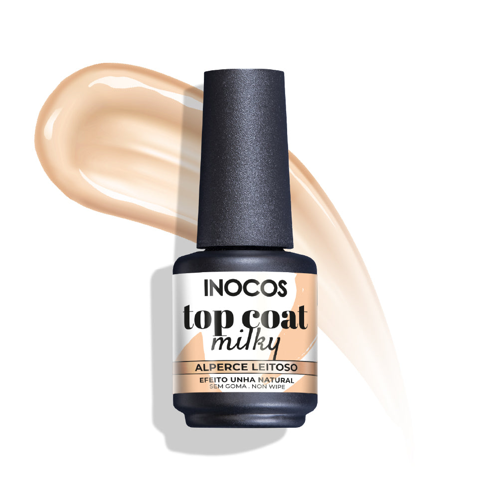 Top Coat Milky Abricot - Blødt og Subtilt Neglefinish - Next Cosmeitcs