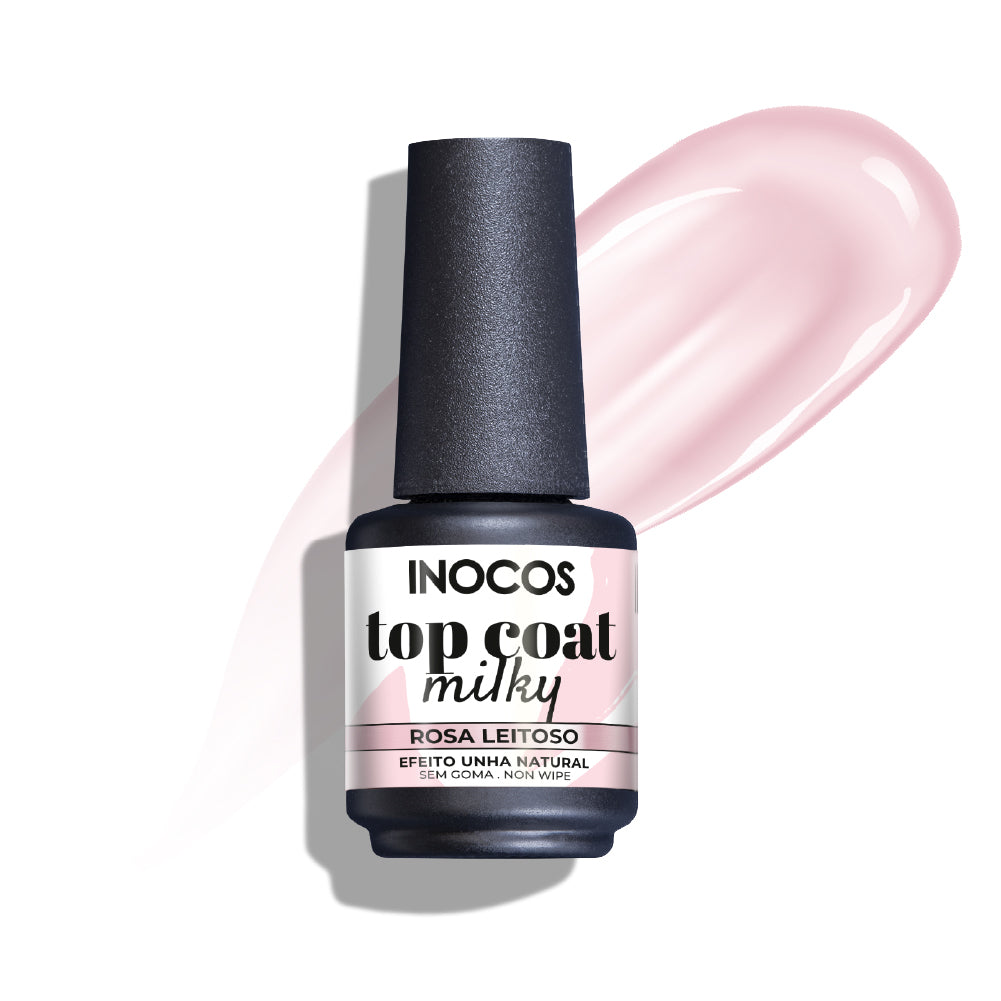 Top Coat Milky Pink - Blød Pink med Naturlig Glans - Next Cosmeitcs